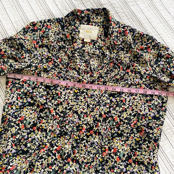 Anthropologie Maeve Matilda Buttondown Tiny Floral Shirt Multi size Large - Picture 9 of 10